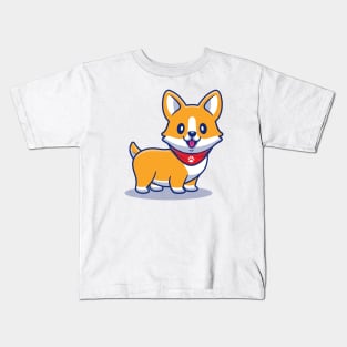 Cute Corgi Puppy Kids T-Shirt